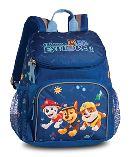 Fabrizio Paw Patrol Rucksack mit Chase, Marshall und Rubble Jungen von 3-6 Jahren, Kita- und Kindergartentasche – 31cm x 25cm x 18cm 8L Blau Einheitsgröße von Fabrizio