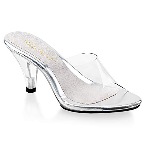 Fabulicious BELLE-301, Damen Offene Sandalen mit Keilabsatz, Transparent (Clr/Clr), 41 EU (8 UK) von Pleaser