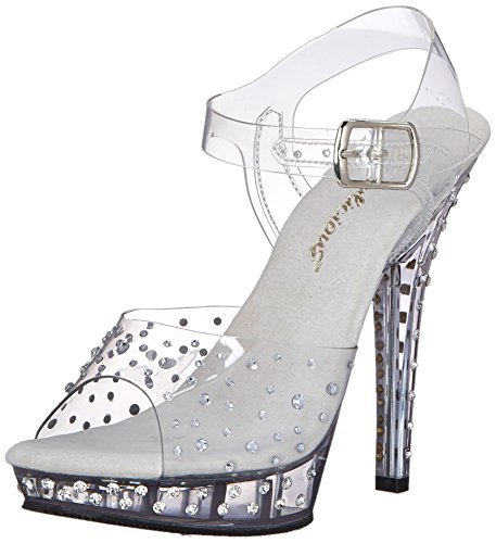 Fabulicious Damen LIP-108RS Offene Sandalen, Transparent (CLR/CLR), 40 EU von Fabulicious