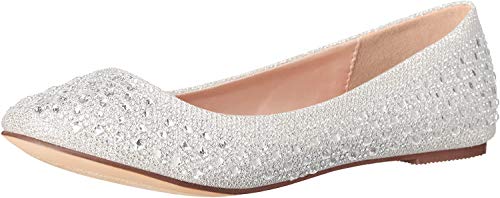 Fabulicious Damen Treat 06 Geschlossene Ballerinas, Silver (SLV Glitter Mesh Fabric), 36.5 EU von Fabulicious