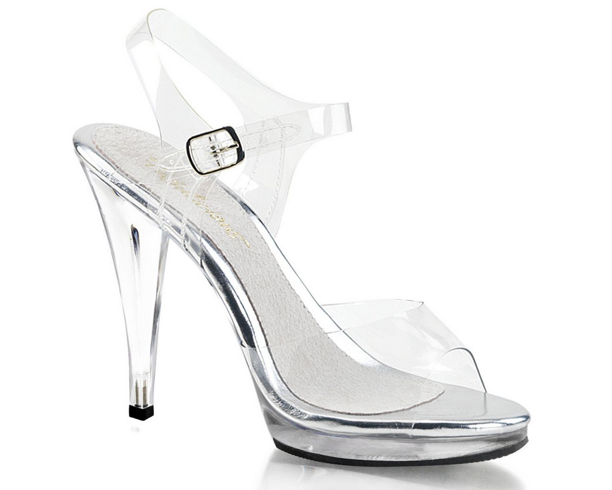 Fabulicious FLAIR-408 Fabulicious High-Heels Miniplateau Sandaletten transparent High-Heel-Stiefel von Fabulicious