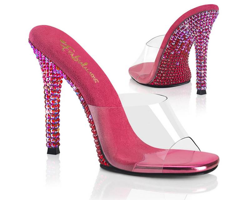 Fabulicious GALA-01DMM Fabulicious High Heels Pantoletten klar fuchsia zweifarbige High-Heel-Stiefel von Fabulicious