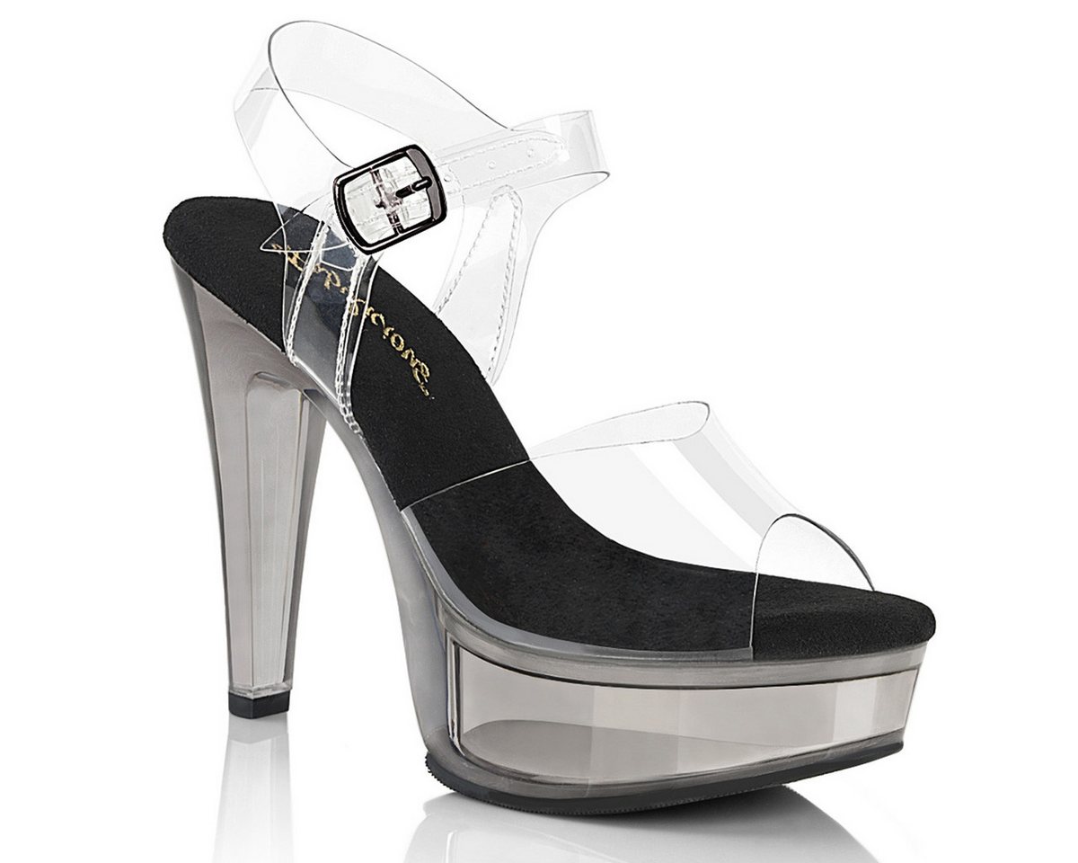 Fabulicious MARTINI-508 Fabulicious High Heels klar schwarz Rauch getönt Pateausan High-Heel-Stiefel von Fabulicious