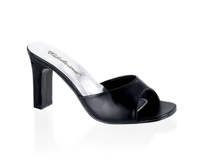 Fabulicious ROMANCE-301-2 Fabulicious Damen Pantoletten schwarz matt mit rechtecki High-Heel-Stiefel von Fabulicious