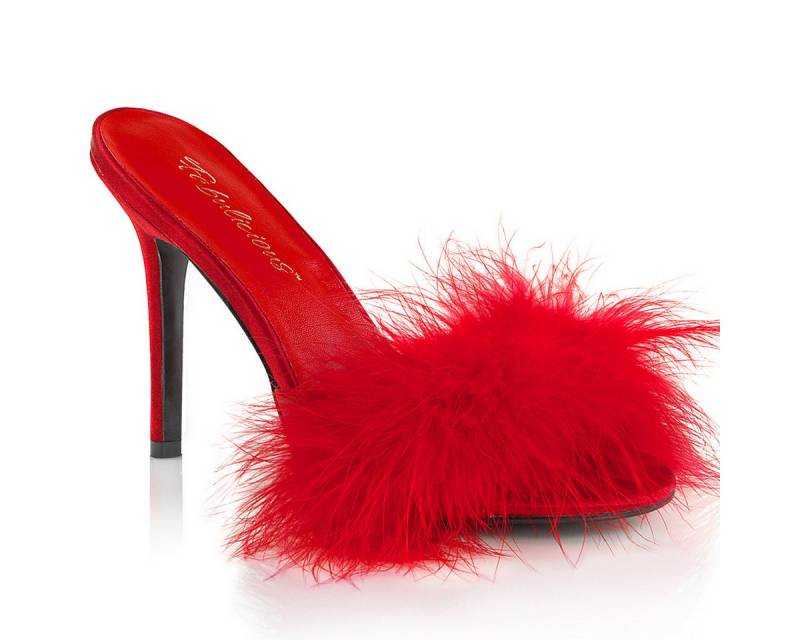 Fabulicious Sale CLASSIQUE-01F Fabulicious High-Heels Peep Toe Pantoletten rot Mar High-Heel-Stiefel von Fabulicious
