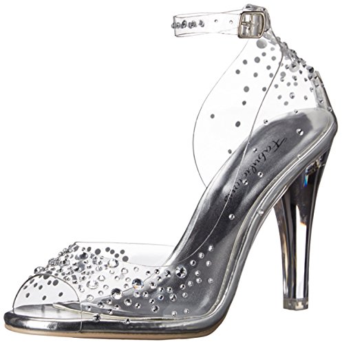 Pleaser Damen Clearly 430Rs Sandalen, Transparent (Clr Lucite), 42 EU (9 UK) von Fabulicious