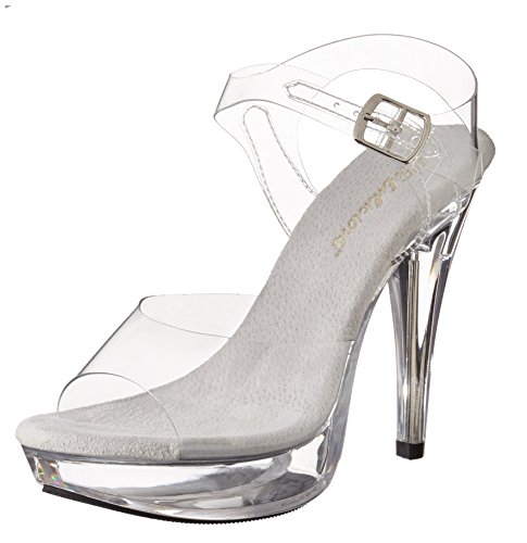 Pleaser Damen Cocktail 508 Sandalen, Transparent (Clr/Clr), 36 EU (3 UK) von Pleaser