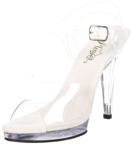 Pleaser Fla408, Damen Sandalen, Transparent (clear), 42 EU (9 UK) von Pleaser