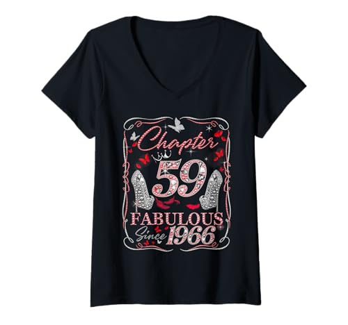Damen Chapter 30 Fabulous Birthday for Women Born in 1995 T-Shirt mit V-Ausschnitt von Fabulous Chapter 30 Birthday Style