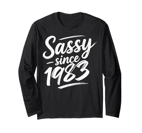 Funny Attitude Sassy Since 1983 Retro Mama Wife Sass Queen Langarmshirt Funny Attitude Sassy Since 1983 Retro Mama Wife Sass Queen Langarmshirt von Fabulous Class Since 1983 Trendy Birthday Girl QFJ