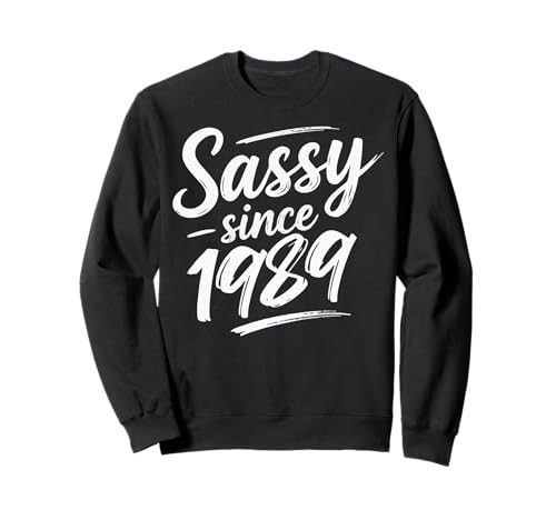 Funny Attitude Sassy Since 1989 Retro Mama Wife Sass Queen Sweatshirt Funny Attitude Sassy Since 1989 Retro Mama Wife Sass Queen Sweatshirt von Fabulous Class Since 1989 Trendy Birthday Girl QFJ