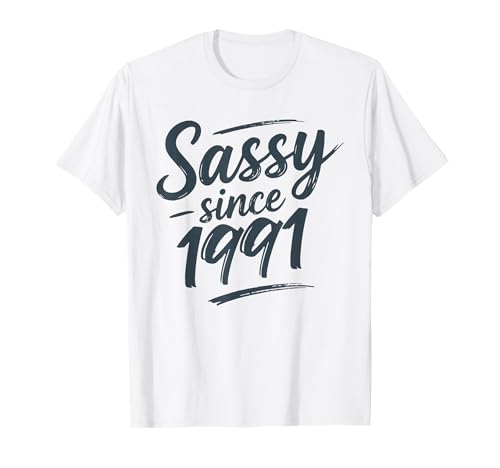Funny Sassy Since 1991 Retro Mama Wife Sass Queen Charcoal T-Shirt Funny Sassy Since 1991 Retro Mama Wife Sass Queen Charcoal T-Shirt von Fabulous Class Since 1991 Trendy Birthday Girl QFJ