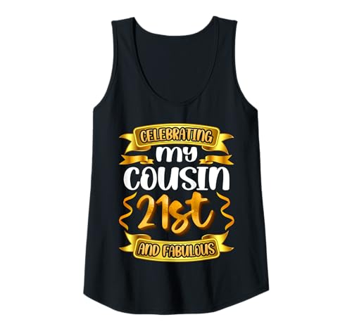 Damen 21. Geburtstag Look für Cousin, fabelhafter Feierstil Tank Top Damen 21. Geburtstag Look für Cousin, fabelhafter Feierstil Tank Top von Fabulous Cousin Birthday Designs