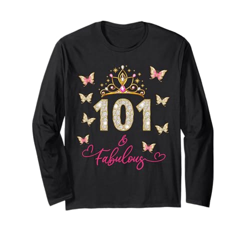 101 und fabelhaft, 101 Jahre alte Frauen, 101. Geburtstag Langarmshirt 101 und fabelhaft, 101 Jahre alte Frauen, 101. Geburtstag Langarmshirt von Fabulous Queens Birthday Matching Family Outfits