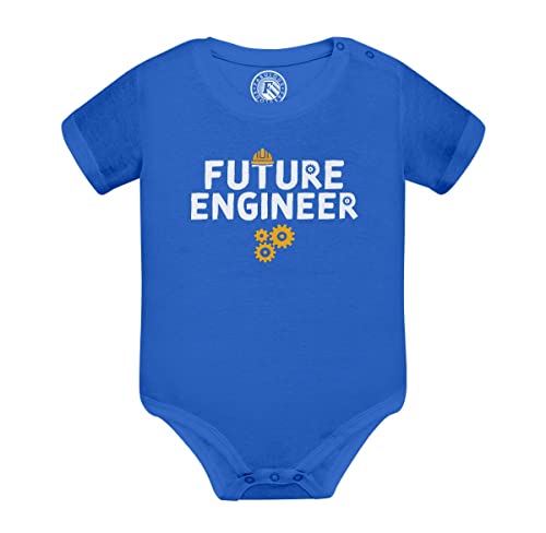 Baby body mit kurzen Ärmeln Blau Future Engineer Ingenieur Arbeit Wissenschaft von Fabulous
