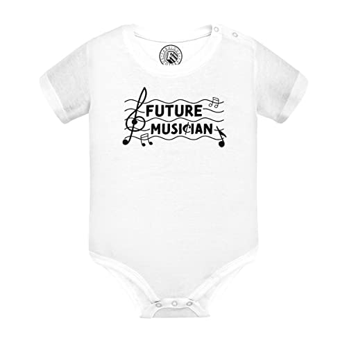 Baby body mit kurzen Ärmeln Weiß Future Musician Musiker Leidenschaft Musik von Fabulous