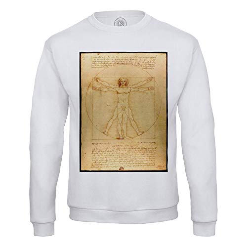 Fabulous Sweatshirt für Männer Der Mensch Leonardo da Vinci Berühmte Kunstwerke Wissenschaft Zeichnung von Fabulous