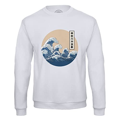 Fabulous Sweatshirt für Männer Hokusai Große Wellen Japan Asien Meereskultur von Fabulous