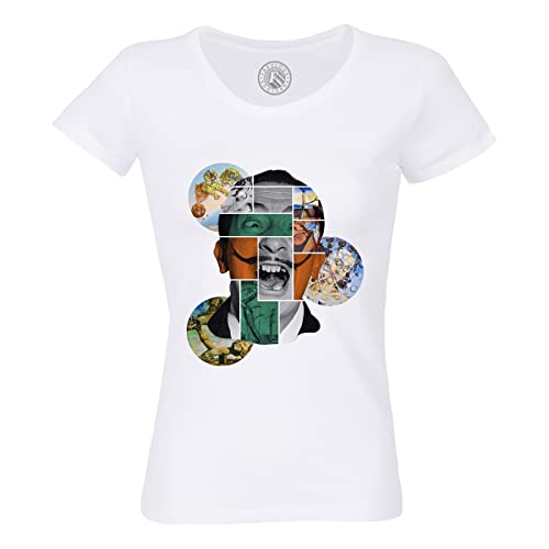 Rundhals-T-Shirt aus Bio-Baumwolle für Damen Salvadore Dali Kunst Künstler Malerei Surrealismus von Fabulous