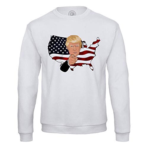 Sweatshirt für Männer Donald Trump Onkel Sam Cartoon Humor USA von Fabulous