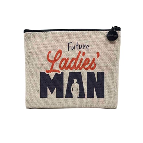 Tasche aus Leinen – Future Ladies' Man Love Attractive – Kosmetiktasche aus Leinen in Leinenoptik – Geldbörse – 15 x 10 cm, leinen, 15 x 10 cm, Kosmetiktasche von Fabulous