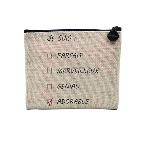 Tasche aus Leinen – Ich bin bezaubernde Cases für Herren Papa – Kosmetiktasche aus Leinen in Leinenoptik – Geldbörse – 15 x 10 cm, leinen, 15 x 10 cm, Kosmetiktasche von Fabulous