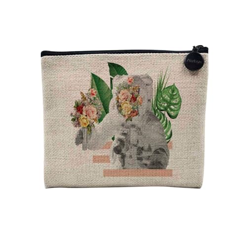 Tasche aus Leinen – Kollektion Creation Surrealistische Collage Art Surrealismus Skulptur Humor Ästhetik – Kosmetiktasche aus Leinen in Leinenoptik – Kulturbeutel – Geldbörse, Astronaut in Blumenform, Tasche aus Leinen – Kollektion Creation Surrealistische Collage Art Surrealismus Skulptur Humor Ästhetik – Kosmetiktasche aus Leinen in Leinenoptik – Kulturbeutel – Geldbörse, Astronaut in Blumenform, von Fabulous