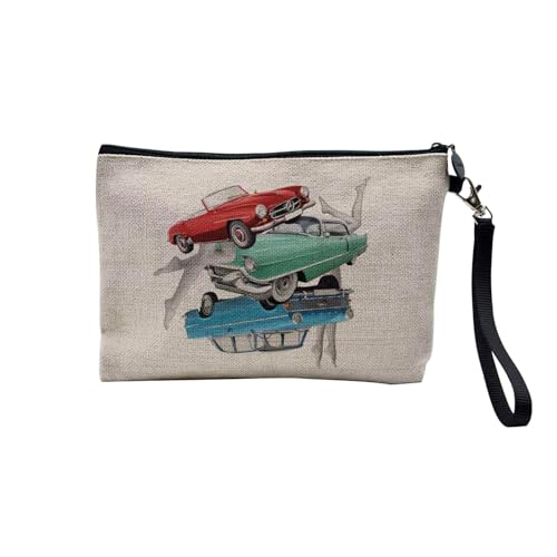 Tasche aus Leinen – Kollektion Creation Surrealistische Collage Art Surrealismus Skulptur Humor Ästhetik – Kosmetiktasche aus Leinen in Leinenoptik – Kulturbeutel – Geldbörse, Autos, 23.5 x 15 cm, Tasche aus Leinen – Kollektion Creation Surrealistische Collage Art Surrealismus Skulptur Humor Ästhetik – Kosmetiktasche aus Leinen in Leinenoptik – Kulturbeutel – Geldbörse, Autos, 23.5 x 15 cm, von Fabulous