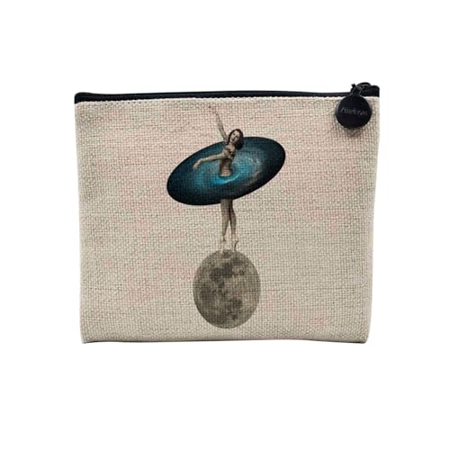 Tasche aus Leinen – Kollektion Creation Surrealistische Collage Art Surrealismus Skulptur Humor Ästhetik – Kosmetiktasche aus Leinen in Leinenoptik – Kulturbeutel – Geldbörse, Ballett, 15 x 10 cm, von Fabulous