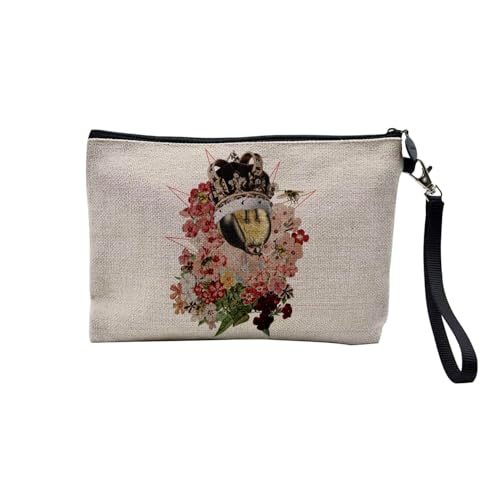 Tasche aus Leinen – Kollektion Creation Surrealistische Collage Art Surrealismus Skulptur Humor Ästhetik – Kosmetiktasche aus Leinen in Leinenoptik – Kulturbeutel – Geldbörse, Bienenkönigin, 23.5 x 15 Tasche aus Leinen – Kollektion Creation Surrealistische Collage Art Surrealismus Skulptur Humor Ästhetik – Kosmetiktasche aus Leinen in Leinenoptik – Kulturbeutel – Geldbörse, Bienenkönigin, 23.5 x 15 von Fabulous