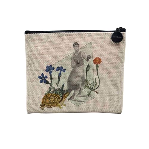 Tasche aus Leinen – Kollektion Creation Surrealistische Collage Art Surrealismus Skulptur Humor Ästhetik – Kosmetiktasche aus Leinen in Leinenoptik – Kulturbeutel – Geldbörse, Bower Känguru, 15 x 10 von Fabulous