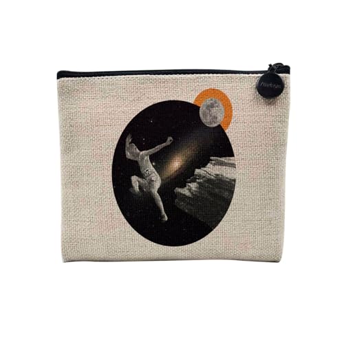 Tasche aus Leinen – Kollektion Creation Surrealistische Collage Art Surrealismus Skulptur Humor Ästhetik – Kosmetiktasche aus Leinen in Leinenoptik – Kulturbeutel – Geldbörse, Galaktischer Sprung, 15 von Fabulous