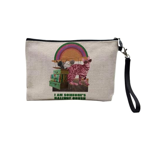 Tasche aus Leinen – Kollektion Creation Surrealistische Collage Art Surrealismus Skulptur Humor Ästhetik – Kosmetiktasche aus Leinen in Leinenoptik – Kulturbeutel – Geldbörse, Hallway Crush, 23.5 x 15 von Fabulous