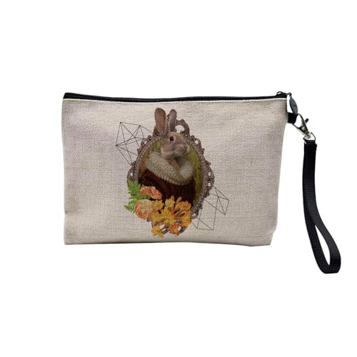 Tasche aus Leinen – Kollektion Creation Surrealistische Collage Art Surrealismus Skulptur Humor Ästhetik – Kosmetiktasche aus Leinen in Leinenoptik – Kulturbeutel – Geldbörse, Hase, 23.5 x 15 cm, Tasche aus Leinen – Kollektion Creation Surrealistische Collage Art Surrealismus Skulptur Humor Ästhetik – Kosmetiktasche aus Leinen in Leinenoptik – Kulturbeutel – Geldbörse, Hase, 23.5 x 15 cm, von Fabulous