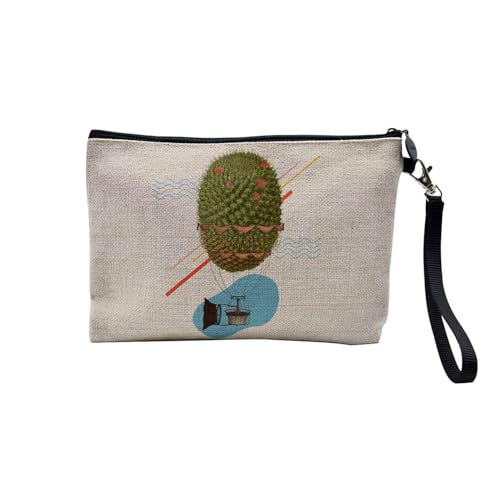 Tasche aus Leinen – Kollektion Creation Surrealistische Collage Art Surrealismus Skulptur Humor Ästhetik – Kosmetiktasche aus Leinen in Leinenoptik – Kulturbeutel – Geldbörse, Kaktus Montgolfiere, Tasche aus Leinen – Kollektion Creation Surrealistische Collage Art Surrealismus Skulptur Humor Ästhetik – Kosmetiktasche aus Leinen in Leinenoptik – Kulturbeutel – Geldbörse, Kaktus Montgolfiere, von Fabulous