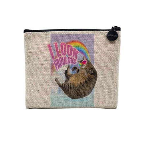 Tasche aus Leinen – Kollektion Creation Surrealistische Collage Art Surrealismus Skulptur Humor Ästhetik – Kosmetiktasche aus Leinen in Leinenoptik – Kulturbeutel – Geldbörse, Katze Fabulous, 15 x 10 Tasche aus Leinen – Kollektion Creation Surrealistische Collage Art Surrealismus Skulptur Humor Ästhetik – Kosmetiktasche aus Leinen in Leinenoptik – Kulturbeutel – Geldbörse, Katze Fabulous, 15 x 10 von Fabulous
