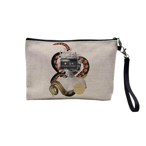 Tasche aus Leinen – Kollektion Creation Surrealistische Collage Art Surrealismus Skulptur Humor Ästhetik – Kosmetiktasche aus Leinen in Leinenoptik – Kulturbeutel – Geldbörse, Medusa, 23.5 x 15 cm, Tasche aus Leinen – Kollektion Creation Surrealistische Collage Art Surrealismus Skulptur Humor Ästhetik – Kosmetiktasche aus Leinen in Leinenoptik – Kulturbeutel – Geldbörse, Medusa, 23.5 x 15 cm, von Fabulous