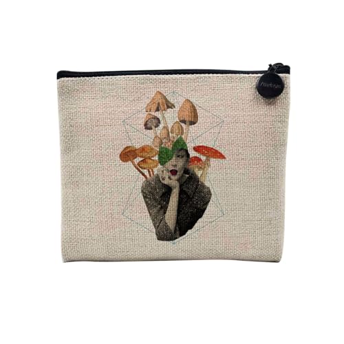 Tasche aus Leinen – Kollektion Creation Surrealistische Collage Art Surrealismus Skulptur Humor Ästhetik – Kosmetiktasche aus Leinen in Leinenoptik – Kulturbeutel – Geldbörse, Pilz, 15 x 10 cm, Tasche aus Leinen – Kollektion Creation Surrealistische Collage Art Surrealismus Skulptur Humor Ästhetik – Kosmetiktasche aus Leinen in Leinenoptik – Kulturbeutel – Geldbörse, Pilz, 15 x 10 cm, von Fabulous