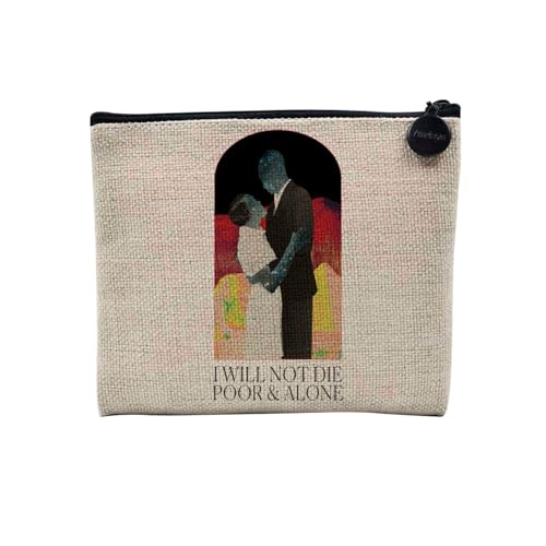 Tasche aus Leinen – Kollektion Creation Surrealistische Collage Art Surrealismus Skulptur Humor Ästhetik – Kosmetiktasche aus Leinen in Leinenoptik – Kulturbeutel – Geldbörse, Poor & Alone, 15 x 10 von Fabulous