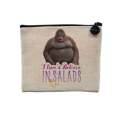 Tasche aus Leinen – Kollektion Creation Surrealistische Collage Art Surrealismus Skulptur Humor Ästhetik – Kosmetiktasche aus Leinen in Leinenoptik – Kulturbeutel – Geldbörse, Salat Affe, 15 x 10 cm, Tasche aus Leinen – Kollektion Creation Surrealistische Collage Art Surrealismus Skulptur Humor Ästhetik – Kosmetiktasche aus Leinen in Leinenoptik – Kulturbeutel – Geldbörse, Salat Affe, 15 x 10 cm, von Fabulous