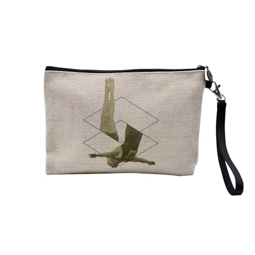 Tasche aus Leinen – Kollektion Creation Surrealistische Collage Art Surrealismus Skulptur Humor Ästhetik – Kosmetiktasche aus Leinen in Leinenoptik – Kulturbeutel – Geldbörse, Tor, 23.5 x 15 cm, von Fabulous