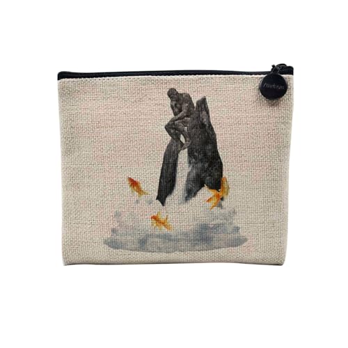 Tasche aus Leinen – Kollektion Creation Surrealistische Collage Art Surrealismus Skulptur Humor Ästhetik – Kosmetiktasche aus Leinen in Leinenoptik – Kulturbeutel – Geldbörse, Wasserfall-Skulptur, 15 von Fabulous