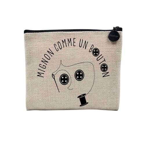 Tasche aus Leinen – Kollektion Halloween Illustration Humor Witz Zeichnung Hexe Zauberer Monster Verkleidung – Kosmetiktasche aus Leinen in Leinenoptik – Kulturbeutel – Geldbörse, Puppe, 15 x 10 cm, von Fabulous