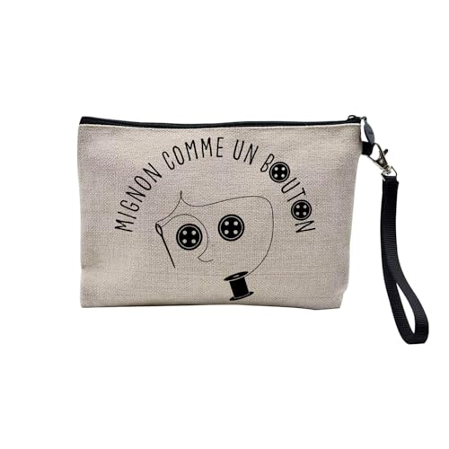 Tasche aus Leinen – Kollektion Halloween Illustration Humor Witz Zeichnung Hexe Zauberer Monster Verkleidung – Kosmetiktasche aus Leinen in Leinenoptik – Kulturbeutel – Geldbörse, Puppe, 23.5 x 15 cm, von Fabulous