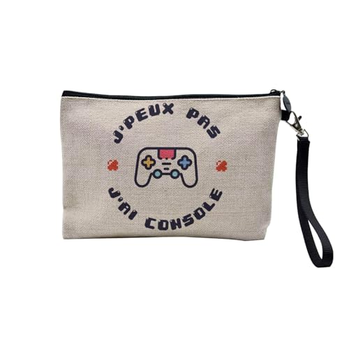 Tasche aus Leinen – Kollektion J'Peux Pas J'ai Humor Witz Passion Musikinstrument Sport Hobbies – Kosmetiktasche aus Leinen – Kulturbeutel – Geldbörse, Konsole, 23.5 x 15 cm, Kosmetiktasche Tasche aus Leinen – Kollektion J'Peux Pas J'ai Humor Witz Passion Musikinstrument Sport Hobbies – Kosmetiktasche aus Leinen – Kulturbeutel – Geldbörse, Konsole, 23.5 x 15 cm, Kosmetiktasche von Fabulous