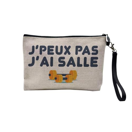 Tasche aus Leinen – Kollektion J'Peux Pas J'ai Humor Witz Passion Musikinstrument Sport Hobbies – Kosmetiktasche aus Leinen – Kulturbeutel – Geldbörse, Sporthalle, 23.5 x 15 cm, Kosmetiktasche Tasche aus Leinen – Kollektion J'Peux Pas J'ai Humor Witz Passion Musikinstrument Sport Hobbies – Kosmetiktasche aus Leinen – Kulturbeutel – Geldbörse, Sporthalle, 23.5 x 15 cm, Kosmetiktasche von Fabulous