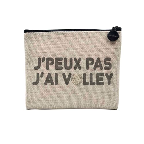 Tasche aus Leinen – Kollektion J'Peux Pas J'ai Humor Witz Passion Musikinstrument Sport Hobbies – Kosmetiktasche aus Leinen – Kulturbeutel – Geldbörse, Volley, 15 x 10 cm, Kosmetiktasche Tasche aus Leinen – Kollektion J'Peux Pas J'ai Humor Witz Passion Musikinstrument Sport Hobbies – Kosmetiktasche aus Leinen – Kulturbeutel – Geldbörse, Volley, 15 x 10 cm, Kosmetiktasche von Fabulous
