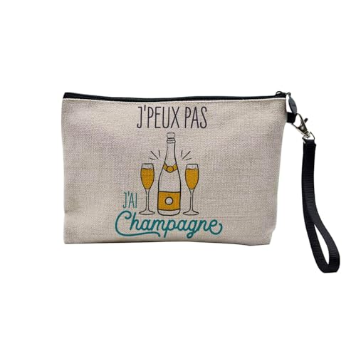 Tasche aus Leinen – Kollektion J'Peux Pas J'ai Humor Witz Passion Musikinstrument Sport Hobbies – Kosmetiktasche aus Leinen – Kulturbeutel – Geldbörse, champagne, 23.5 x 15 cm, Kosmetiktasche Tasche aus Leinen – Kollektion J'Peux Pas J'ai Humor Witz Passion Musikinstrument Sport Hobbies – Kosmetiktasche aus Leinen – Kulturbeutel – Geldbörse, champagne, 23.5 x 15 cm, Kosmetiktasche von Fabulous