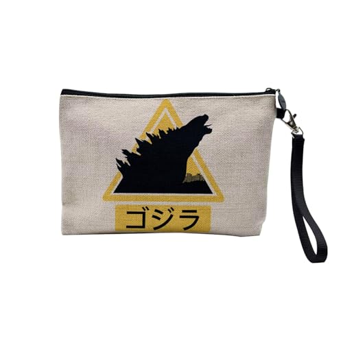 Tasche aus Leinen – Kollektion Japan Creation Original Asien Kultur Manga Illustration Food Tokyo – Kosmetiktasche aus Leinen in Leinenoptik – Kulturbeutel – Geldbörse, Dinosaurier, 23.5 x 15 cm, von Fabulous