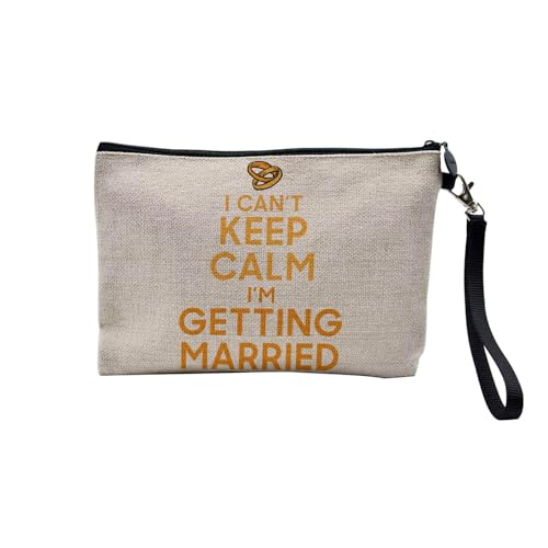 Tasche aus Leinen – Kollektion Keep Calm Parodie England Großbritannien – Kosmetiktasche aus Leinen in Leinenoptik – Kulturbeutel – Geldbörse, Getting Married, 23.5 x 15 cm, Kosmetiktasche von Fabulous